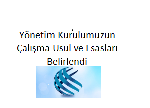 Yönetim Kurulu Çalışma Usul ve Esasları Belirlendi